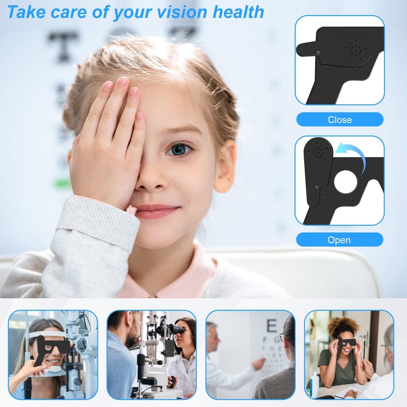 Professional Ophthalmic Lorgnette 17 Pinhole Black Plastic Vision Test Eye