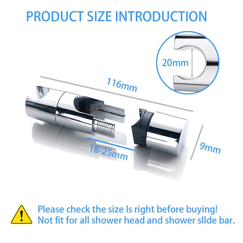 GGUFAY Shower Head Holder, Adjustable Diameter 18-25 mm Shower Head