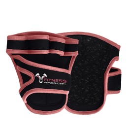 FITNESS FORCE Workout Gloves for Men & Women Partial Weight Lifting Gloves Non-Slip Gym Gloves Lifting Grip for Weight Lifting Calluses Guard Fingerless Exercise Gloves with Full Palm Protection