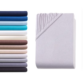 Hometex Premium Textiles Exclusive Fitted Sheet, Maximum Mattress Height: 25 cm, 100% Cotton, 160 g/m², OEKO-TEX Certified, Many Sizes and Colours Available