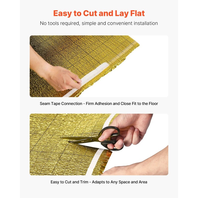 Gold Floor Underlayment 3mm Roll 200 Sq Ft Vapor Barrier