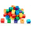 Parrot toys Colored Wooden Wood 48 Pcs. Blocks Parts for