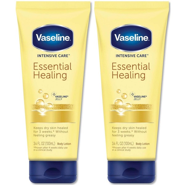 Vaseline Intensive Care Essential Healing Lotion, 3.4 Ounce (Pack of 2)