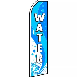 Water 2 1/2 ft X 11 1/2 ft Polyester Swooper Flag