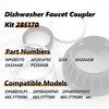 GYOFFULL WP285170 Dishwasher Faucet Adapter 285170 Collar Kit fit Replacement
