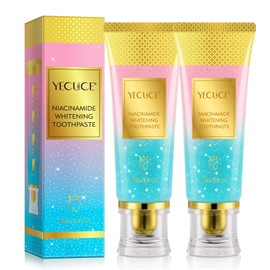 Niacinamide Whitening Toothpaste 2 Pack, Niacinamide Toothpaste, Freshening Breath & Deep Gentle Cleaning, 3.8Oz