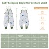 LAT Pack of 2 Baby Sleeping Bags with Feet, 0.5