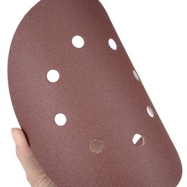 Kozelo 10 Pcs Sanding Discs Hook and Loop Backing - [7 Inch x 150 Grits] Aluminum Oxide Sandpapers for Orbital Sander Round Sanding Papers, 8 Holes