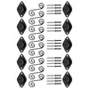 VPZMT Black Self Ejecting Button Dzus Quarter Turn Fasteners 5/16"