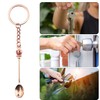 4 PCS Mini Spoon Keyring, Small Tiny Spoons, Mini Crown