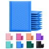 Yens Poly Bubble Mailers 4x8 50 Pack Blue Waterproof Self