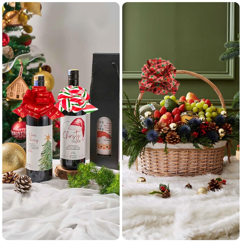 KINGLAKE Christmas Bows 24PCS Pull Bows Large Gift Bows for