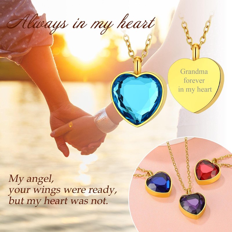 FindChic Heart Vile Necklace Necklace Urns for Ashes for Women