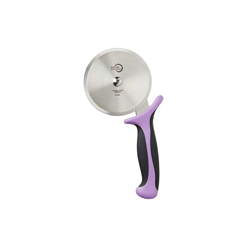 Mercer Culinary Millennia Pizza Cutter with Purple Handle, 4-Inch Wheel,