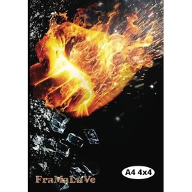 Cuaderno cuadriculado Fuego y hielo