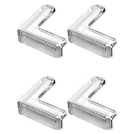 FamGift Corner Protection Transparent Table Corner Anti-Collision Anti-Bruise Children Elderly Injury PVC Protective Cover Safety Material Protective Furniture Table Corner Protection Mat 4pcs