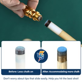 Adhafera Pool Cue Tip Shaper (Gold)