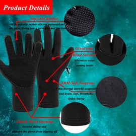 YDQUANI 3mm Wetsuit Gloves, Camouflage Neoprene Gloves Anti-Slip Warm Diving Gloves for Men Women Open Water Swimming Surfing Kayaking