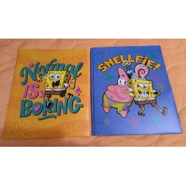 Inkology SpongeBob Squarepants 3-Prong Poly Folders w/pockets Set of 2(11.6 in X 9.5 in.)