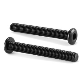 M5 x 60mm 20 piezas tornillos de cabeza plana con casquillo hexagonal, acero inoxidable 304 18-8, rosca completa, óxido negro de SG TZH (con llave hexagonal)