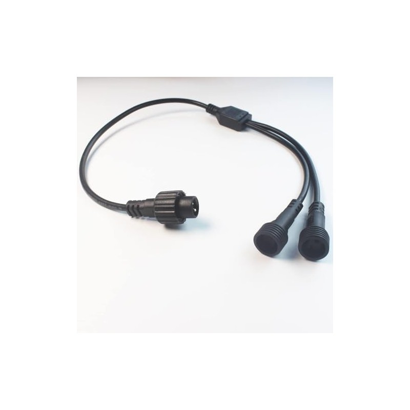 2 Way Lighting Splitter Connector 2Pin Y Shape 1 Male