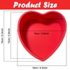 Heart Shaped Cake Pans, 3pcs 6 Inch Silicone Cake Pan