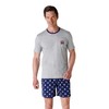 LVB Men's Cotton and Viscose Jersey T-Shirt and Shorts Pajama