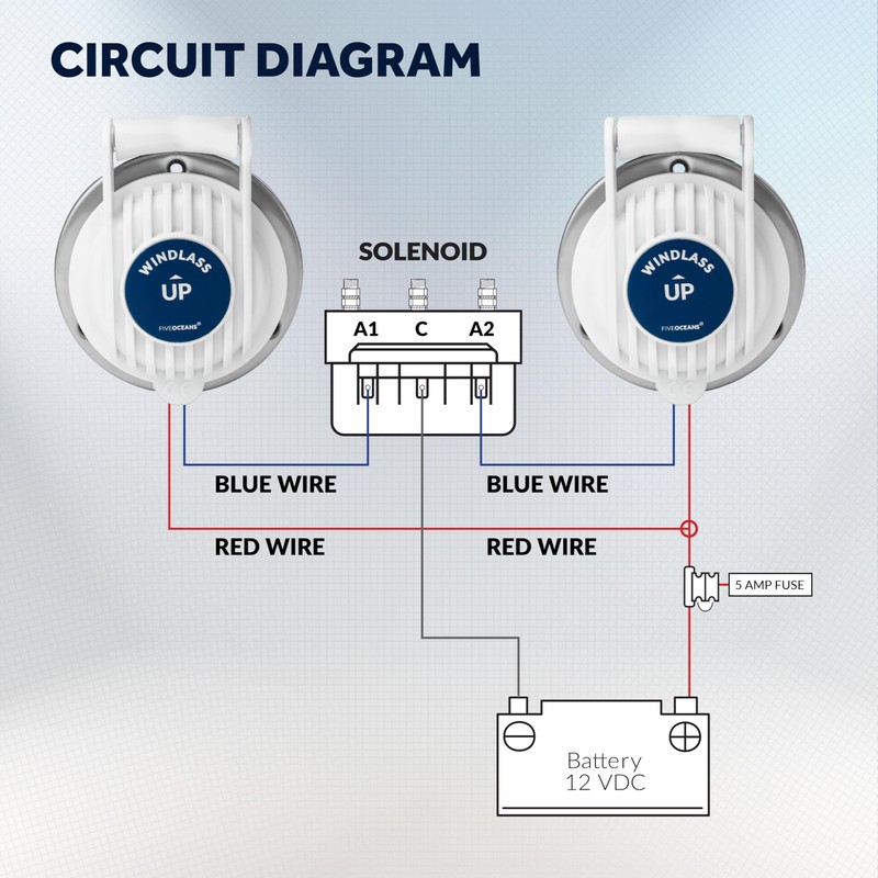 Five Oceans Windlass Foot Switch - Covered Anchor Windlass Deck