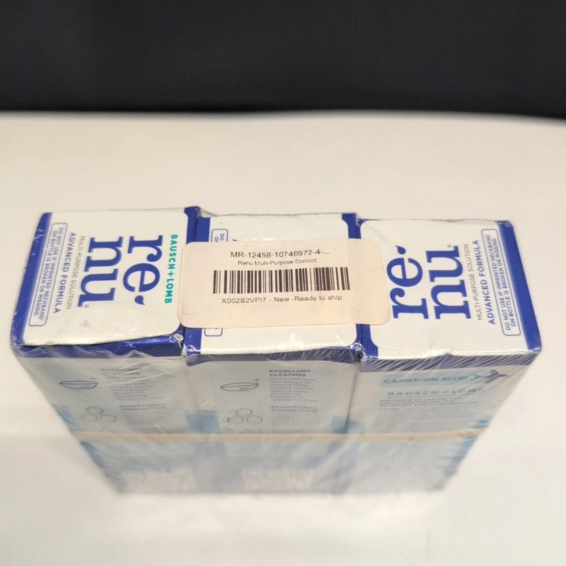 Bausch&Lomb Re-Nu Advanced Formula Multi-Purpose Solution 2oz, 3 PACK Exp