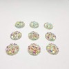 MajorCrafts 20pcs 20mm Crystal AB Multi-Facets Flat Back Round Resin