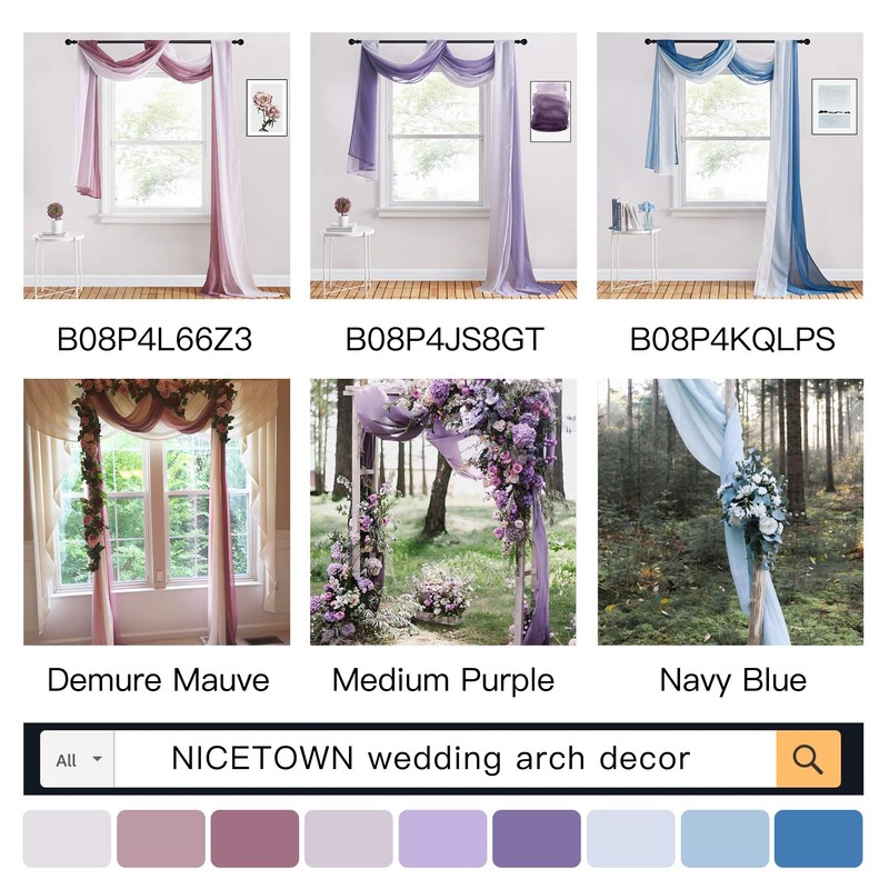 NICETOWN Blackout Pole Pocket Kitchen Tier Curtains- Tailored Scalloped Valances/Swags