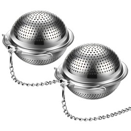 2Pack 304 Stainless Steel Tea Strainers for Loose Tea Infuser Ball, ASWETMEL Tea Ball for Loose Leaf Tea, Tea Holder Loose Leaf Tea Steeper, Tea Diffuser for Chamomile, Black Tea, Herbal & Spices
