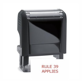 Rule 39 Applies Stamp – Self Inking Red Ink Stamper – 24 x 7mm