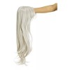 Swacc Peluca Blanco Plateado Liso 66 Cm Con Fleco Swacc