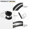 uxcell 24 Pcs 9mm(11/32") Cable Clamp, 304 Stainless Steel Rubber