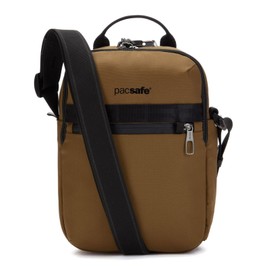 Pacsafe Metrosafe X Anti-Theft Vertical Crossbody Bag for 11 Inch Tablet, tan