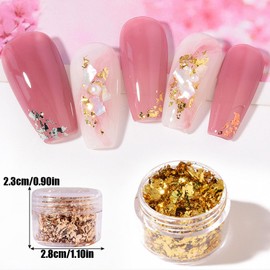 Nail Gold Foil Silver Foil Flakes Set of 8 Colors Nail Glitter Glitter Colorful Glitter Ultra Thin Nail Hologram Sequin Resin Filled Nail Art Parts Decoration Face Body Hair Ornament Gel Nail DIY