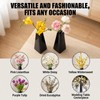 Small Glossy Black Square Ceramic Bud Vase