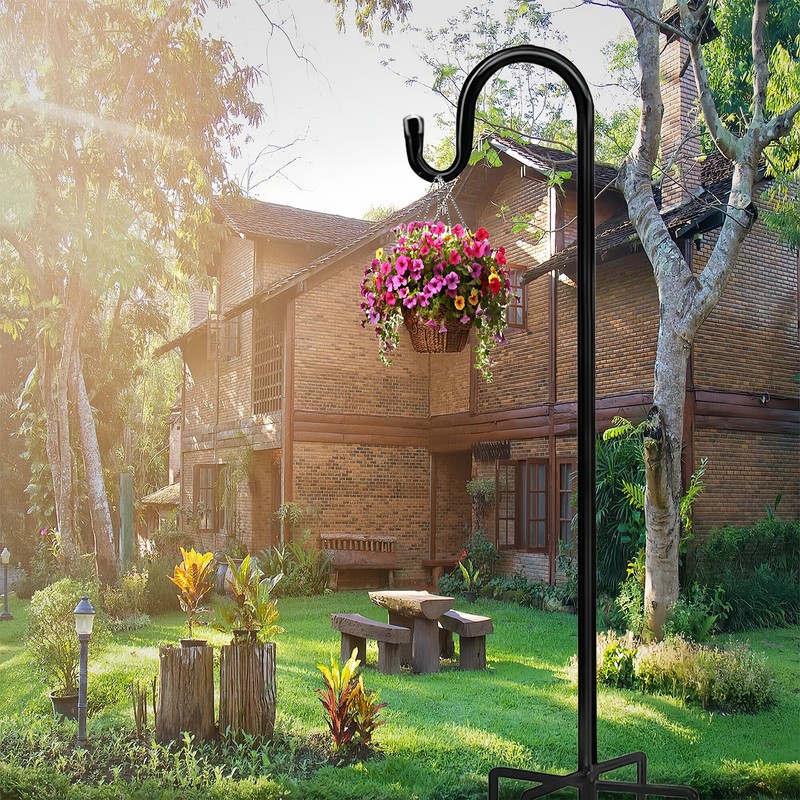 Bird Feeders Pole,Shepherds Hooks for Outdoor 1 Pack 48 Inch