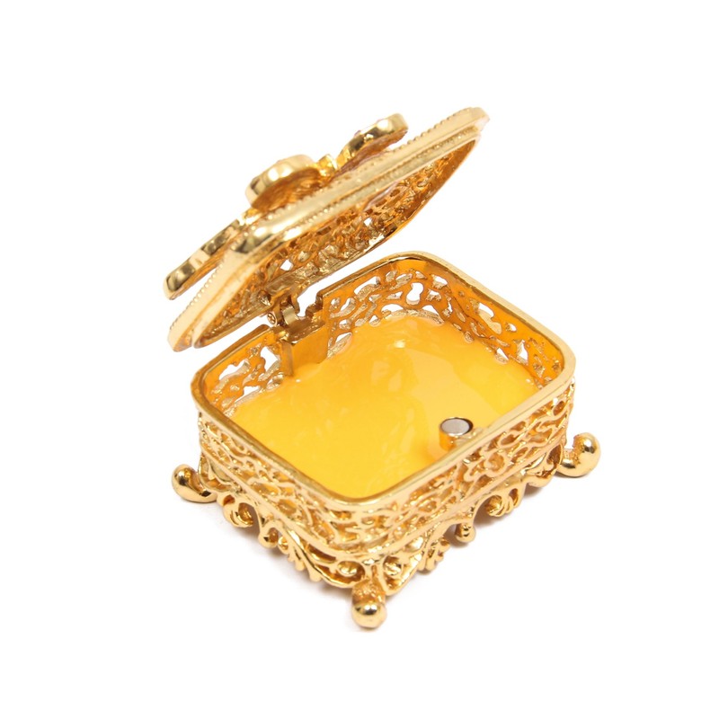 QIFU Hand Painted Butterfly Style Decorative Enamel Trinket Box(QF835)