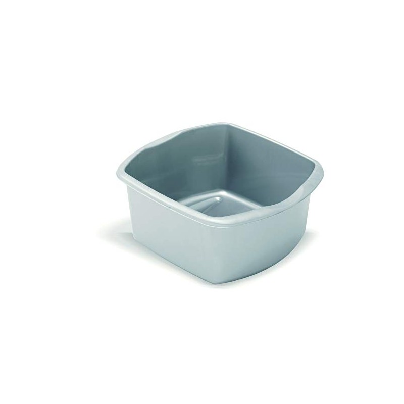 Addis 8 Litre Small Rectangular Bowl, Metallic Silver, 8L, 319251