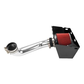 KAX 3.5 inch Cold Air Intake System Kit & Heat Shield Replacement for Dodge Ram 1500 2009-2010, Ram 1500 2011-2018, Ram 1500 Classic 2019-2021, Ram 2500/3500 2013-2018 5.7L V8, High Performance, RED