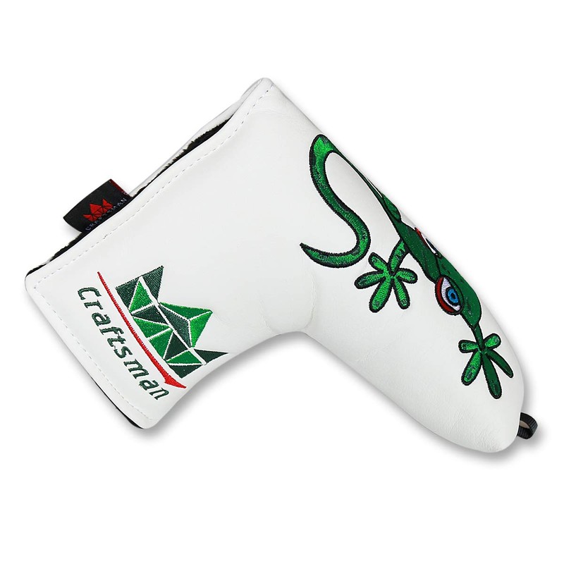 Craftsman Golf Green Gecko Eating Mosquito White Blade Putter Cover