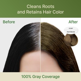 Red by Kiss Color Change Shampoo – Permanent Hair Color with 100% Gray Coverage, Quick 7-10 Minute Formula, No Tools Needed, Herbal Extracts, Includes 3 Shampoo Pouches (Dark Blonde)