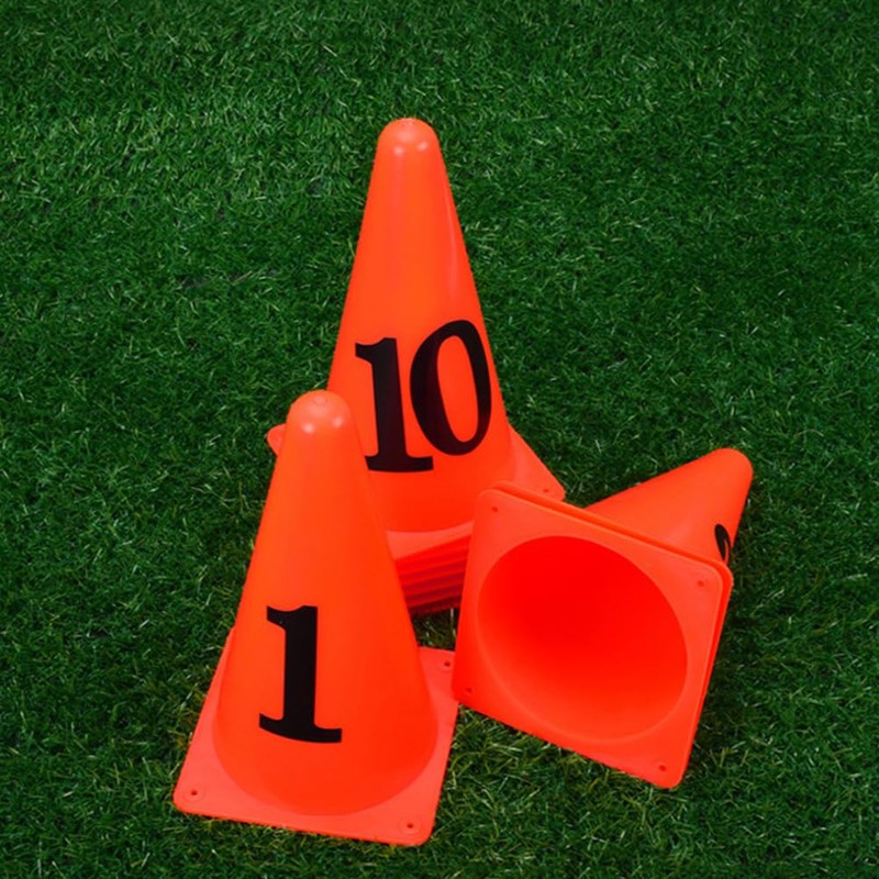 Yardwe 10 Pcs cones sports child marking plate obstacle traffic