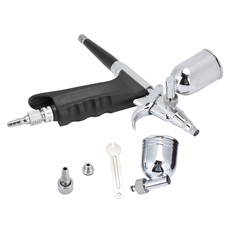 Airbrush 0.3mm Caliber Side Pot Single Action Set Art Supplies