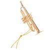 Trumpet Model Ornaments Exquisite Brass Miniature Instrument Desktop Decoration Gold