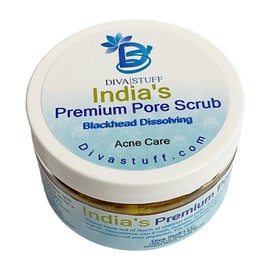 Diva Stuff India's Premium Pore Scrub, For Blackheads, Whiteheads and Clogged Pores, With Turmeric, Sugar and Lemongrass