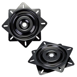 GDOODM 2 Pack 7 Inch Heavy Duty Bar Stool Swivel Replacement for Recliner Chair, Boat Seat Swivel Square Swivel Furniture Replacement Ball Bearing Seat Swivel Base