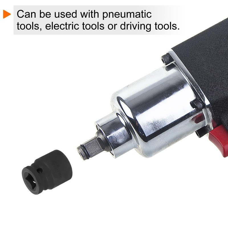 sourcing map 12-Point Impact Socket 1/2 Inch Drive 22mm Metric